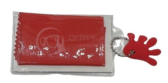 Салфетка для очков микрофибра Ладошка в индивидуальной упаковке